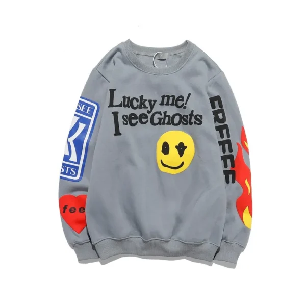 Kanye West Lucky Me i See Ghost Grey Sweatshirt