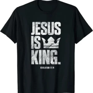 Jesus Is King Letter Print Women T-shirt