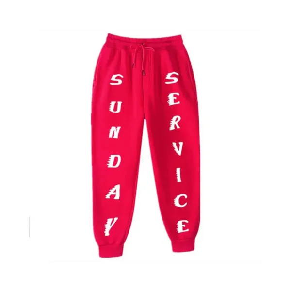 Kanye West Sunday Service Red Sweatpants