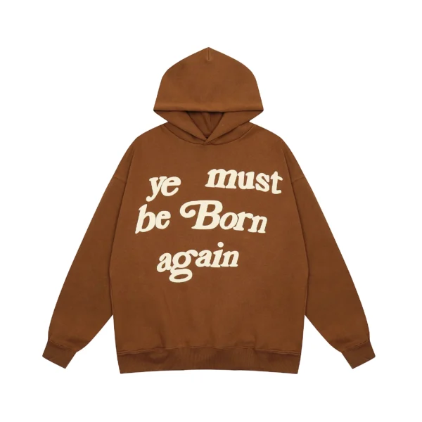 Ye Must Be Born Again Brown Hoodie