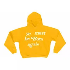 Ye Must Be Born Again Yellow Hoodie